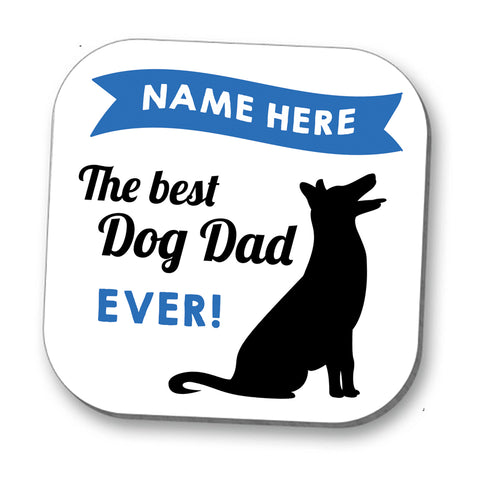 Best Dog Dad Personalised Coaster