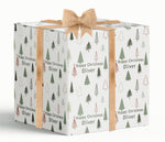 Christmas Trees Personalised Wrapping Paper - Large Sheet