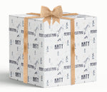 Grey Rabbits Personalised Christmas Wrapping Paper