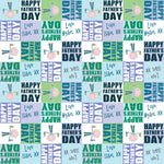 Father's Day Personalised Wrapping Paper Checked Design