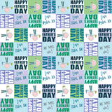 Father's Day Personalised Wrapping Paper Checked Design