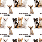 Chihuahua Dog Personalised Birthday Wrapping Paper