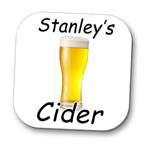 Personalised Cider Drinks Coaster