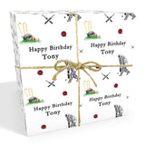 Cricket Personalised Birthday Wrapping Paper