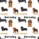 Dachshund Dog Personalised Birthday Wrapping Paper