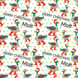 Ducks In Wellies Personalised Christmas Wrapping Paper