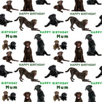 Labrador Dog Personalised Birthday Wrapping Paper