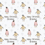 Penguins in jumpers Personalised Christmas Wrapping Paper