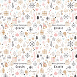 Pink Biscuits Christmas Personalised Wrapping Paper - Large Sheet