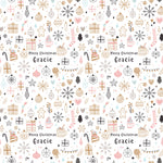 Pink Biscuits Christmas Personalised Wrapping Paper - Large Sheet