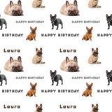 French Bulldog Personalised Birthday Wrapping Paper