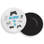 Gaming Themed Personalised Birthday Badge, Mirror or Magnet