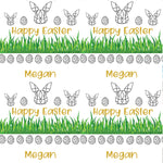 Geometric Bunny Easter Personalised Wrapping Paper