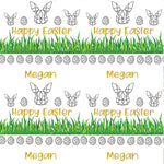 Geometric Bunny Easter Personalised Wrapping Paper