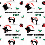 Karate Personalised Christmas Wrapping Paper