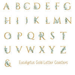 Gold Eucalyptus Initial Coaster