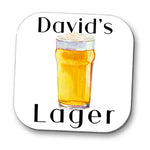 Personalised Lager Drinks Coaster