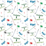 Golf Golfer Golfing Personalised Birthday Wrapping Paper