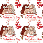 Owls Valentines Personalised Wrapping Paper