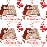 Owls Valentines Personalised Wrapping Paper