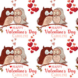 Owls Valentines Personalised Wrapping Paper