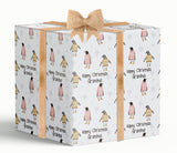 Penguins in jumpers Personalised Christmas Wrapping Paper