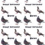 Pigeons Personalised Birthday Wrapping Paper