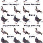 Pigeons Personalised Birthday Wrapping Paper