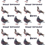 Pigeons Personalised Birthday Wrapping Paper