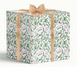 Pink Poppy Personalised Birthday or Mother's Day Wrapping Paper - Large Sheet