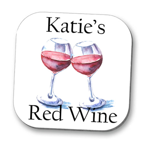 Personalised Wine Drinks Coaster - Glossy Finish