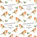 Robin Personalised Christmas Wrapping Paper