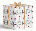 Santas Christmas Personalised Wrapping Paper - Large Sheet