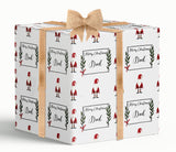 Santas Christmas Personalised Wrapping Paper - Large Sheet