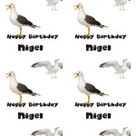 Seagulls Personalised Birthday Wrapping Paper - Large sheet