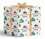 Christmas Van Truck Personalised Wrapping Paper - Large Sheet