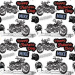 Father's Day Vintage Motorbike Personalised Wrapping Paper
