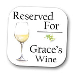 Personalised Wine Drinks Coaster - Glossy Finish