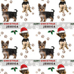 Yorkshire Terrier Dog Personalised Christmas Wrapping Paper