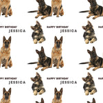 Alsatians/German Shepherd Dog Personalised Birthday Wrapping Paper