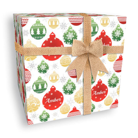 Baubles Personalised Christmas Wrapping Paper