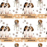 Beagle Dog Personalised Birthday Wrapping Paper
