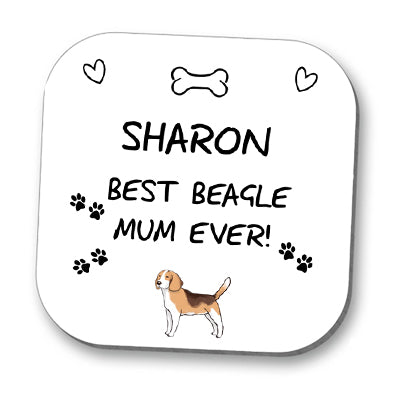 Best Beagle Mum Personalised Coaster