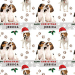 Beagle Dog Personalised Christmas Wrapping Paper