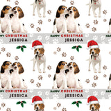 Beagle Dog Personalised Christmas Wrapping Paper