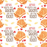 You're The Beans On My Toast Valentines Anniversary Personalised Wrapping Paper