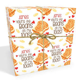 You're The Beans On My Toast Valentines Anniversary Personalised Wrapping Paper
