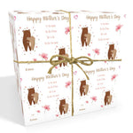 Mother's Day Bears Personalised Mother's Day Wrapping Paper