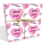 Best Wife Personalised Birthday Wrapping Paper