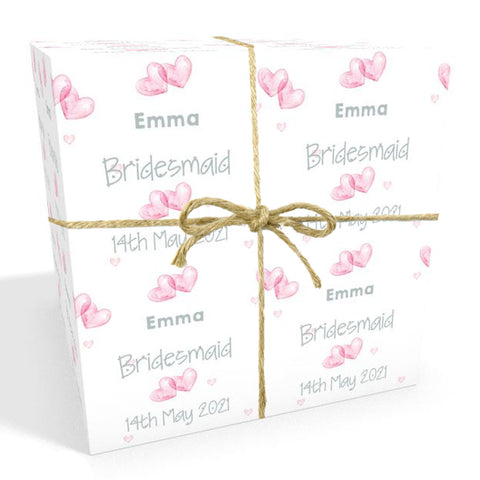 Bridesmaid Wedding Personalised Wrapping Paper